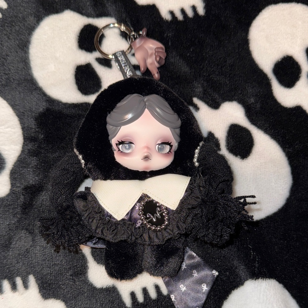Skullpanda x Wednesday Plush Bag Keychain